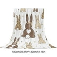 thumbnail image 3 of Eespoir Easter Holiday Throw Blanket, Bunny Easter Eggs Design Blanket, Decorative Soft Blanket For Sofa, Bedroom, Spring Celebration, Gift Idea, Comfortable(D), 3 of 6