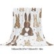 thumbnail image 3 of Manta con estampado de conejito y huevos de Pascua | 130 x 90 cm | Suave manta de poliéster | Decoración navideña de primavera para sofá cama | Decoración para habitación infantil, 3 of 6