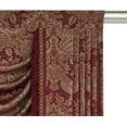 thumbnail image 6 of Luxury Waterfall Valances for Living Room, Elegant Jacquard Thick Swag Curtains Valance with Tassels for Bedroom Windows Party Banquet Christmas Decorations (Burgundy, W39 Inch, 1 Panel), 6 of 10