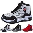 thumbnail image 2 of NOEGOEU Boys Girls Sneakers Kids Tennis Non Slip Sole Fashions Lightweight Breathable Basketball Shoes (Grey,33), 2 of 8