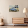 thumbnail image 2 of ZHONGYUTONG Farmhouse Wall Art Blue Truck Canvas Old Barn Picture Country Meadow Painting Rustic Artwork for Living Room Decor Framed (12.00" x 18.00"), 2 of 5
