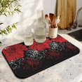 thumbnail image 3 of 2 Pack Washable Rubber Bohemian Vintage Floral Dish Drying Mats for Kitchen Counter Home Large Coffee Bar Pad Accessories and Decor for Utensils Stemware (2pcs 19.5''x12''), 3 of 6
