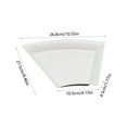 thumbnail image 3 of Trapezoidal Shape Plates White, Reusable Premium Dessert Plates, Small Saucers Plates, Plastic Side Dish Plates for Serving Snack Appetizer Salad Fruit, Assorted Colors, 10.6x8.6 Inches, 3 of 6