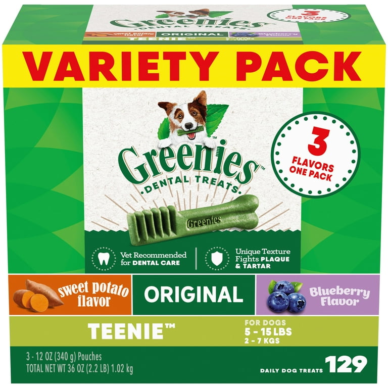 Free Shipping! GREENIES Dog Dental Treat Variety Pack with