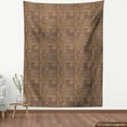 thumbnail image 4 of Ambesonne Earthy Fabric by the Yard Upholstery, Sketchy Tribal Abstract Art, 3 Yards, Umber Khaki and Marigold, 4 of 5