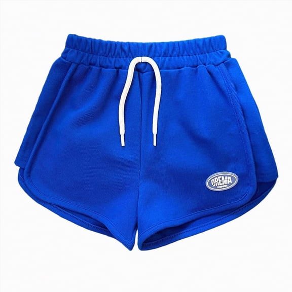 TOWED22 Dolphin Shorts for Girls Boys, Running, Gym Workout Shorts for Kids, Activewear Drawstring Cotton Shorts(Blue,5-6 Y)