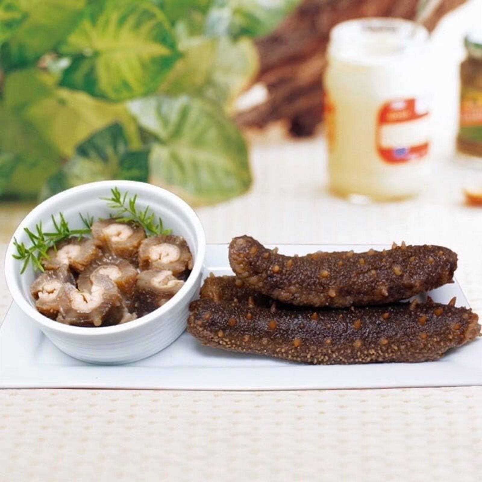 8OZ Alaska Red Sea Cucumber Nutritional and Health Food - 8OZ Japanese Dried Scallops Conpoy 100% Natural Sun, Dried Scallops  Red Sea Cucumber Gift Box Set