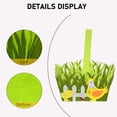thumbnail image 5 of Green Felt Easter Basket with Handle, 5.5"x3.94" Chicken & Grass Design Non-Woven Fabric Basket, Empty Easter Gift Basket for Kids, Reusable Storage for Candy, Eggs & Spring Decor, 5 of 7