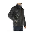 thumbnail image 2 of LN LUCIANO NATAZZI Men's Classic Full Grain Cow Leather Jacket Black, 2 of 5
