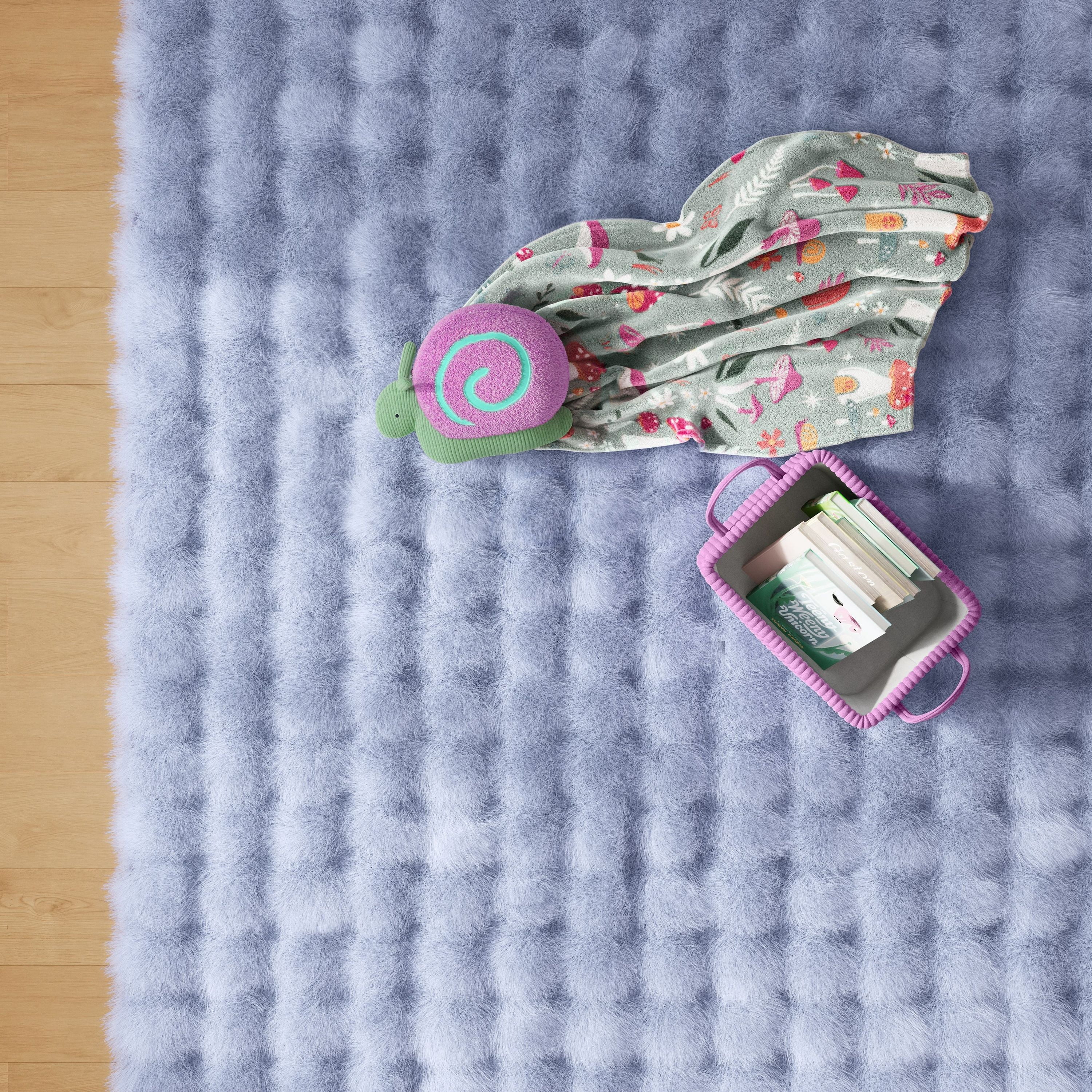 Mainstays Kids Light Purple Bubble Fur Area Rug, 8' x 10'