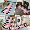 thumbnail image 6 of Pink Orange Pumpkin Fall 2'x6' Runner Rug, Thanksgiving Autumn Black Striped Non-Slip Area Rugs for Hallway Kitchen Floor Bedroom Entryway, Laundry Carpet Decoration Indoor Mat, 6 of 9