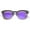 Black-Purple / Purple Mirror, variant on sunglassLA Unisex Semi Rimless Wire Hook Temples Square Colored Mirror Lens Horn Rimmed Sunglasses 56mm (Black-Blue/ Blue Mirror) - 56mm