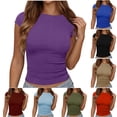 thumbnail image 5 of MYAOYI Womens Tops Summer Short Sleeve Backless T Shirt Low Open Back Slim Fit Casual Stretchy Basic Tee Top, 5 of 8