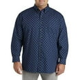 thumbnail image 2 of Easy-Care Micro Print Sport Shirt Navy White 1XLT, 2 of 5