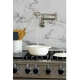 thumbnail image 4 of MOEN S664BZG Traditional Pot Filler Double Handle Wall Mount Kitchen Pot Filler in Bronzed Gold, 4 of 10