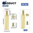 thumbnail image 2 of Uxcell Male Brass Hex Spacer Standoffs Screws Nuts, Hex Column Screw Nut Assortment Kit M2.5*18+6, 2 of 7