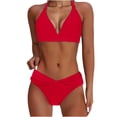 thumbnail image 4 of Bovxnpu Women's Bikini Swimsuits Cheeky Bikini Set, Women Oversized Sleeveless Swimsuits Split Swimsuits Sleeveless Swimwear Ladies Summer Swimwear Beach Vacation, 4 of 7
