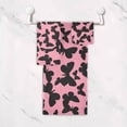 thumbnail image 4 of Coolnut 3 PCS Towel Black Butterfly Silhouette Cotton Bath Towel Set (1 Bath Towel, 1 Hand Towel, 1 Washcloth) for Bathroom, Super Soft and Quick Dry Towels, 4 of 6