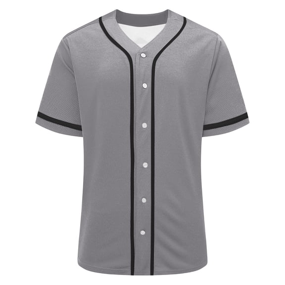 Uootdi Summer Tops for Women V Neck Contrast Trim Button Front Short Sleeve Relaxed Fit Shirts Baseball Sport Breathable Workout Tees Women
