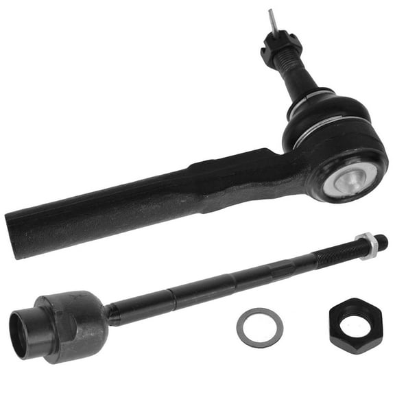 TRQ Front Inner and Outer Tie Rod Set Fits Select 2004-2005 Chevrolet Classic 1997-2003 Malibu 1999-2004 Oldsmobile Alero 1997-1999 Cutlass 1999-2005 Pontiac Grand Am