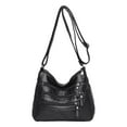 thumbnail image 1 of Bolso Bandolera Cruzado Zulema Grande sobre El Hombro Correa Negro, 1 of 8