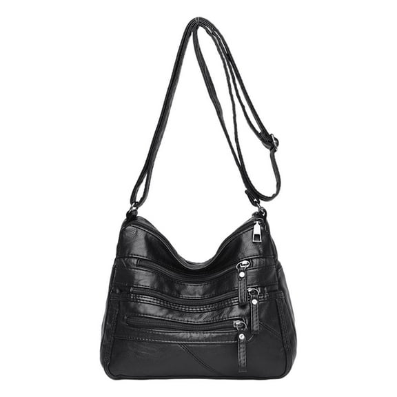 for Women, Shoulder Bag, PU Leather Shoulder Purse - Black