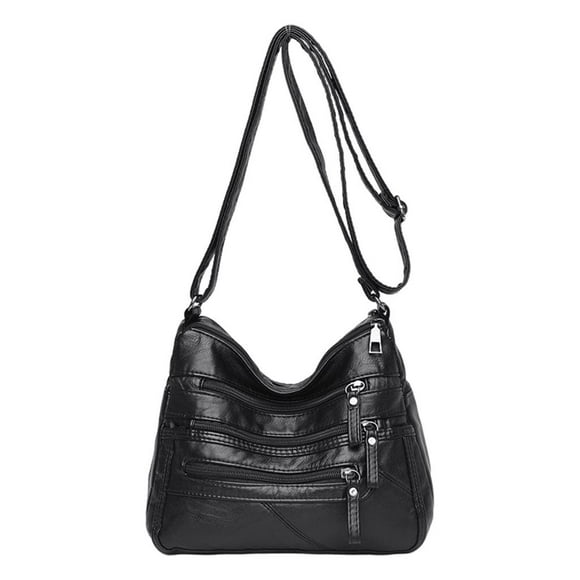 Purses for Women Soft PU Leather Shoulder Bag Ladies Crossbody Purse - Black