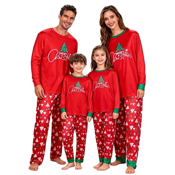 Deago Christmas Family Matching Pajamas Set Womens Mens Pjs Long Sleeve Holiday Xmas Jammies Sleepwear