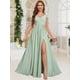 thumbnail image 3 of Vestido de dama de honor Fu Jiang de chifón con hombros descubiertos, color rosa empolvado, 3 of 7