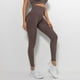 thumbnail image 5 of Pantalones de yoga elásticos de cintura alta para mujer - Leggings opacos con cintura en forma de V y efecto fruncido en los glúteos, 5 of 7