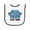 White and Black, variant on Inktastic Drag Racing is My Thing with Flags Baby Terry Cloth Bib