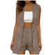 thumbnail image 3 of TaTaai Women's Linen Coordinated Set, Sleeveless Button Front Top with High Waist Shorts, Casual Two Piece Outfit Gift, 3 of 7