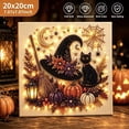 thumbnail image 4 of DIY Halloween Black Cat Pearl Painting Kit, Witch Hat Pumpkin Cobweb Full Drill Bead Art, 7.87 x 7.87 Inch Handmade Halloween Wall Decor for Home, Beginners and Adults, 4 of 6