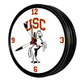 thumbnail image 2 of USC Trojans: Traveler - Retro Lighted Wall Clock, 2 of 4