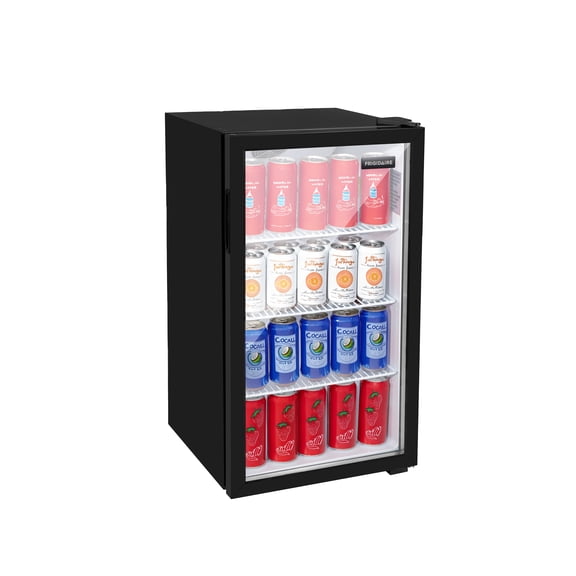 Frigidaire 3.3 Cu. ft. 120 Can Commercial Beverage Refrigerator, 95 Liter NSF Certified Mini Fridge with Tempered Glass Door