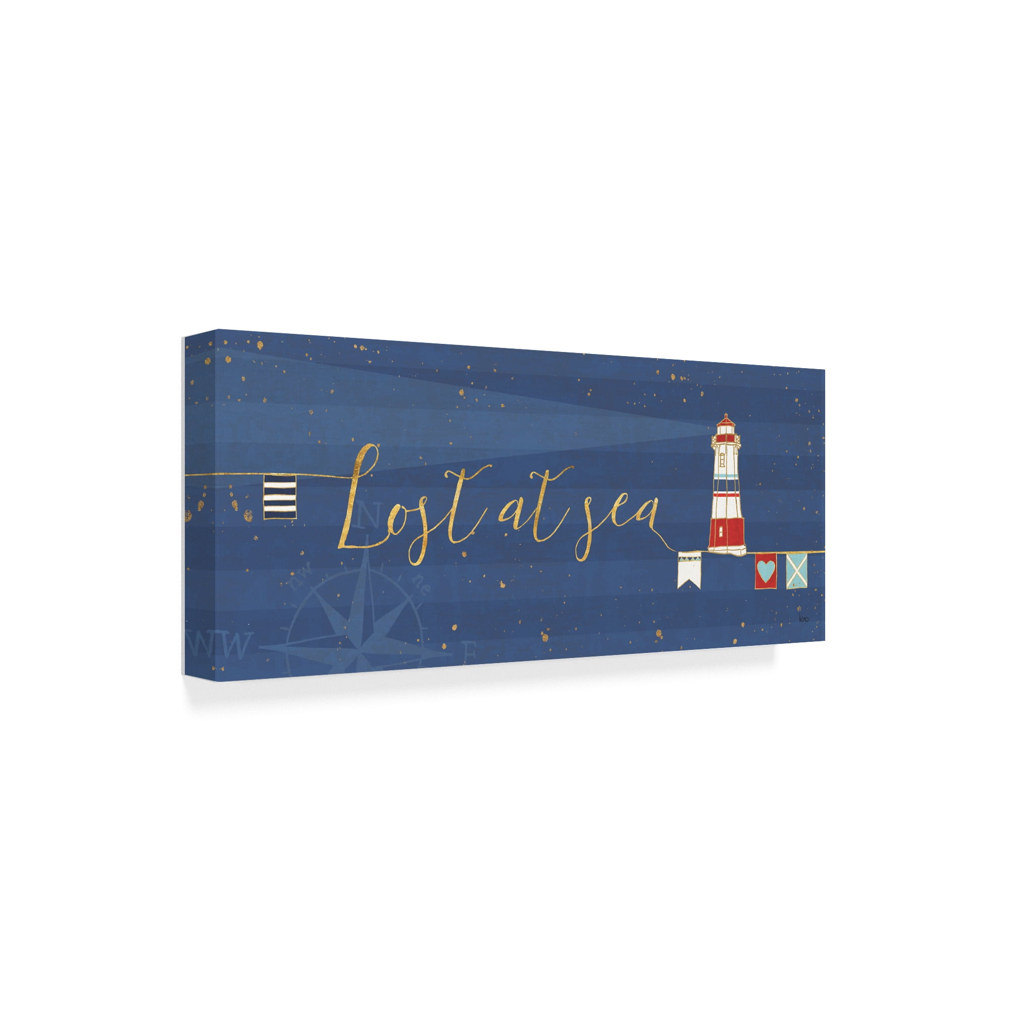 Trademark Fine Art 'Underlined Nautical V' Canvas Art by Veronique Charron