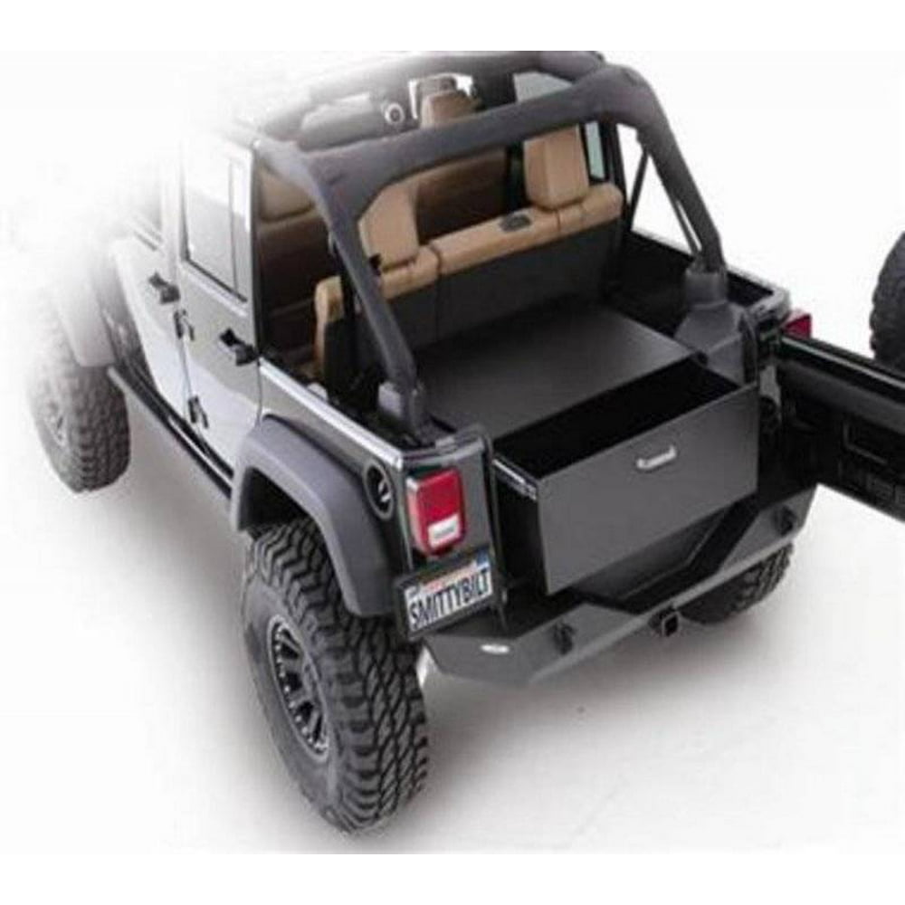 Smittybilt 20072017 Jeep Wrangler JK 2 4 Door Security Storage Vault Rear Lockable Storage Box