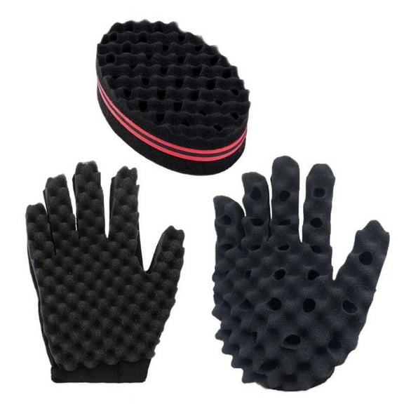 Hair Sponge Gloves Hair Sponge Glove Set for ,African Hair, ,Adults