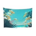 thumbnail image 1 of ZICANCN Funny Tapestry for Bedroom Aesthetic,Beach Ocean Flower Plants Pattern Wall Tapestry for Living Room 60x40 Inches, 1 of 8