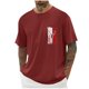 thumbnail image 1 of Tops para hombre, blusas y camisas de cuello redondo y manga corta para hombre, blusas casuales de cuello redondo con estampado de moda para hombre, blusas de cuello redondo y manga corta, camisas par, 1 of 5