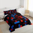 thumbnail image 3 of Homewish Geometric Plaid Bedding Comforter Set 2pcs for Adults Boys Girls,Building Blocks Twin Comforter Sets Microfiber,Abstract Grid Checkered Breathable Bedding Set,Super Cozy Room Decor, 3 of 8