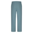 thumbnail image 5 of Mens Pants Solid Casual With Pockets Outdoor Elastic Waist Long Pants Trousers Spring/Summer Pants for Men Light Blue M, 5 of 6