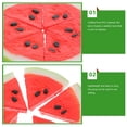 thumbnail image 2 of Lifelike Watermelon Slices Made of PVC for Photo Props and Decor 6pcs Red, 2 of 8