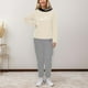 thumbnail image 3 of Gibobby Conjunto de sudadera y pantalones Sudadera con capucha de manga larga y forro polar para mujer con estampado de corazones, incluida la parte superior (GY1,M), 3 of 5
