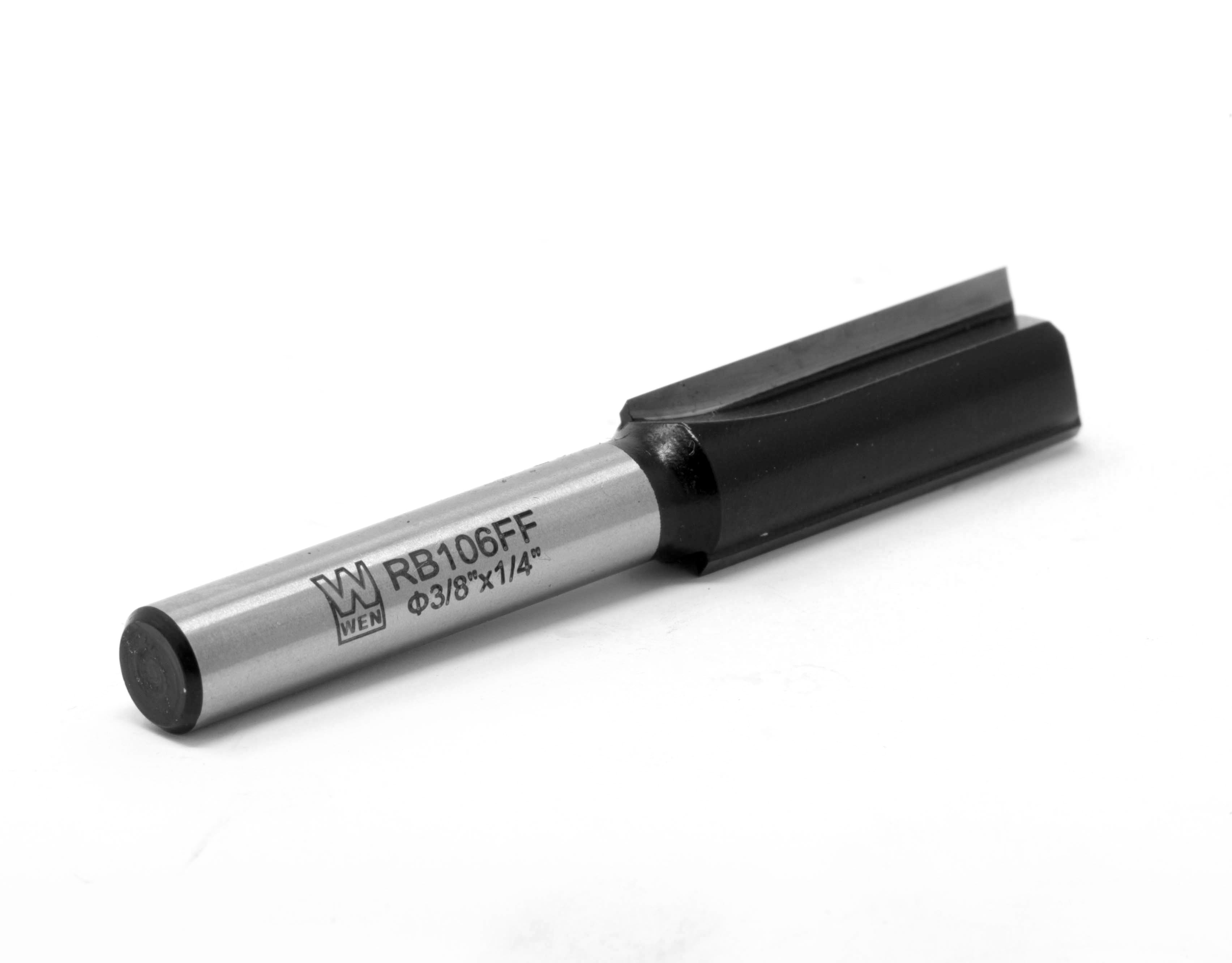 WEN 3/8 in. Straight 2-Flute Carbide-Tipped Router Bit with 1/4 in. Shank