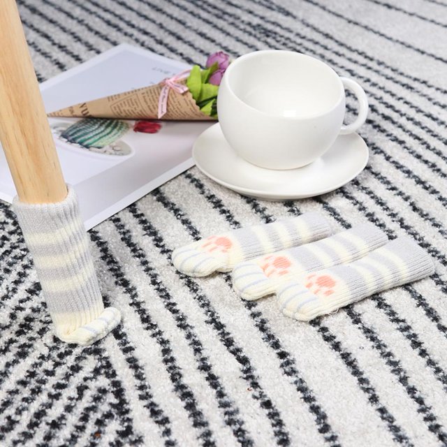 4 unids/set gato silla pies calcetín espesar antideslizante pata de la mesa cubierta de punto (A) Ndcxsfigh Nuevos Originales