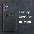 thumbnail image 3 of Magnetic For Magsafe Leather Case For Samsung Galaxy S24 S23 S22 Ultra S23 FE S21 Plus Luxury Wireless Charge Phone Back Cover, 3 of 5