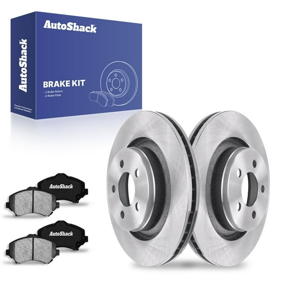 AutoShack Front Brake Rotors Ceramic Brake Pads | Replacement for 2008-2012 Jeep Liberty 3.7L V6 4WD RWD | 6-PC Brake Kit
