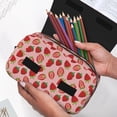 thumbnail image 6 of Kdxio Strawberries for Double Compartment Pen Case Oxford Organizer with Zipper Pockets for Students Artists, 6 of 7