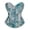 Blue, variant on Corset Tops for Women Vintage Cinching Lace Underwire Bustier Tops Dance Party Trendy Cozy Shaping Corset Shirt
